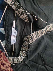 Elegant Black Kurta with a free scarf