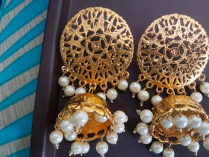 Golden Jhumkis