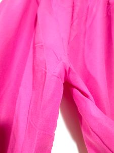 Polyester pink Kurti Set(Women)