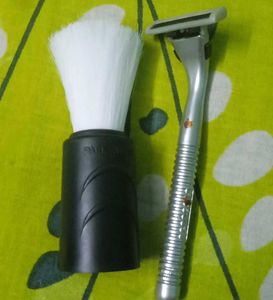Shaving brush and razor