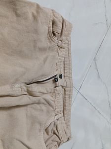 Beige Straight Fit Jeans