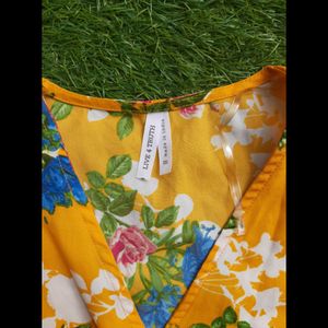 Floral Wrap around Top