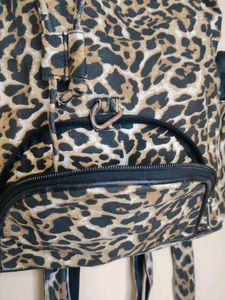 Leopard Print Canvas Bag