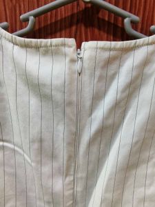 Koovs White Lining Jumpsuit