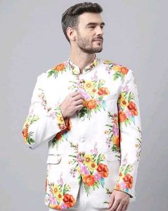 Hang Up Floral Print Men's Blazer, 46 Size