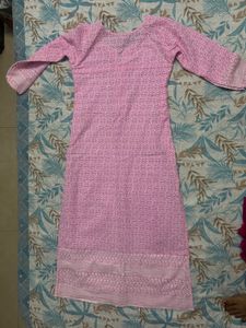 Pink Embroidered Kurta Set