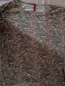 Patterned Long Sleeve Top