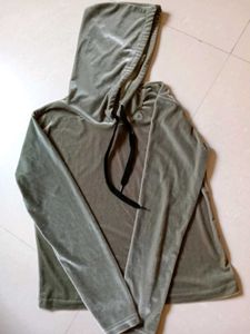 Velvet Hoodie Top