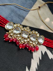 Red Kundan Necklace Set