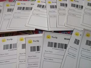 16 Coloured Sticky Shipping Labels And 1 Bags