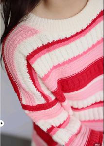 New with tag Pinterest Korean Striped Knit Sweater