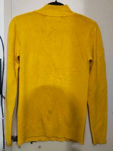 Yellow Knit Turtleneck Sweater