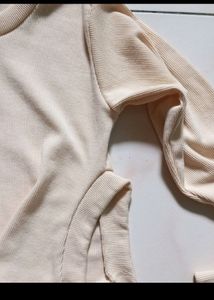 Beige Crop Top