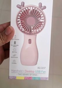 Mini Fan Rechargable With Light Inbuilt
