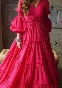 Magenta Rayon Gown