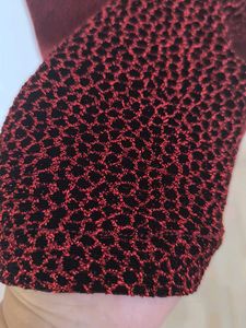 Burgundy V-Neck Dress
