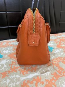 Da Milano Leather Quilted Satchel