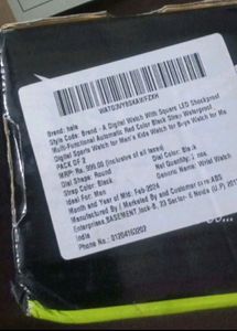 Black Stylesh  Digital Watch With Branded Strap