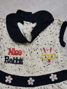 Cute Rabbit Print Baby Dress
