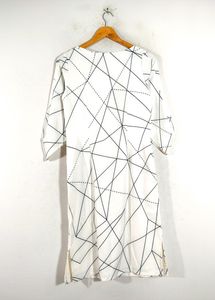 White With Black Lines Dresses (Women&#39;s)