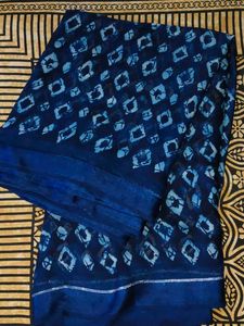 Blue Printed Saree