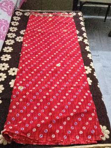 Red Bandhani Saree