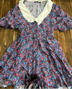 PriceDrop| Vintage Peterpan Collar Floral Playsuit