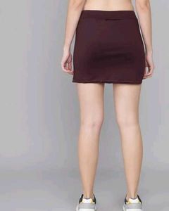 Slim fit high waist mini skort