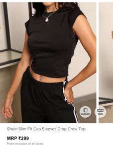 Shein Black Crop Top