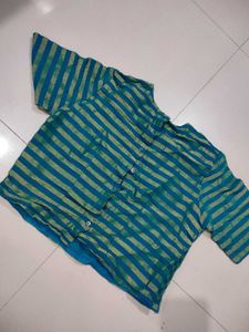 Striped Button-Up Top