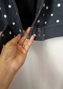 Polka Dot Bomber Jacket