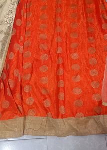 Owmen And Girls Orenge Colour Lehanga Dress