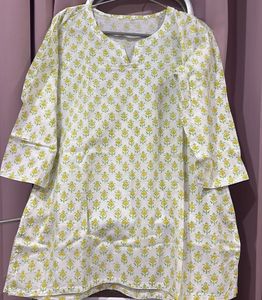 yellow short kurti