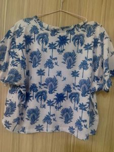 Tropical Print Crop Top