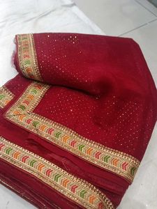 Elegant Maroon Saree
