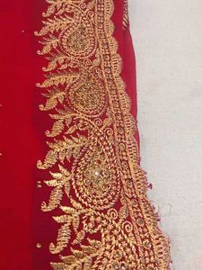 Elegant rose color  Embroidered Saree
