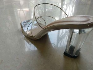 Clear Heel Mules