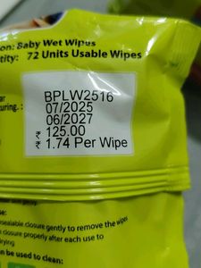 Babyhug Wipes (72 Count)