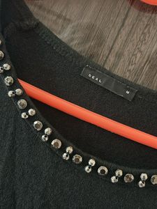 Black Tassel Trim Top