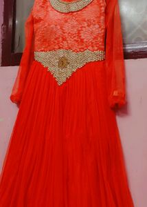 Heavy Gown With Sequence Work