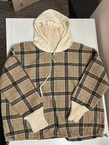 Plaid Flannel Pullover Hoodie