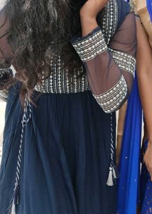 Navy blue anarkali