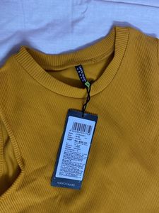 Stylish Cutout Mustard New Top