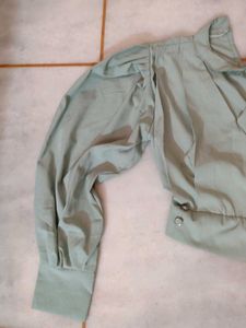 Mint Green Puff Sleeve Top