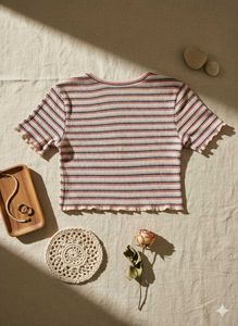 Cropped Ribbed tee
