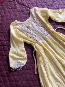 Yellow Embroidered Dress