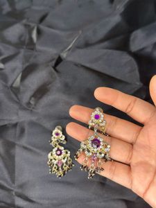 Purple Stone Earrings