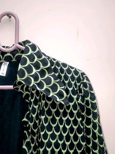 Printed Black Blouse