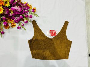 Brown Sleeveless Top
