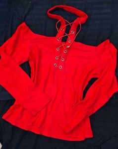 Lace-Up Halter Neck Top